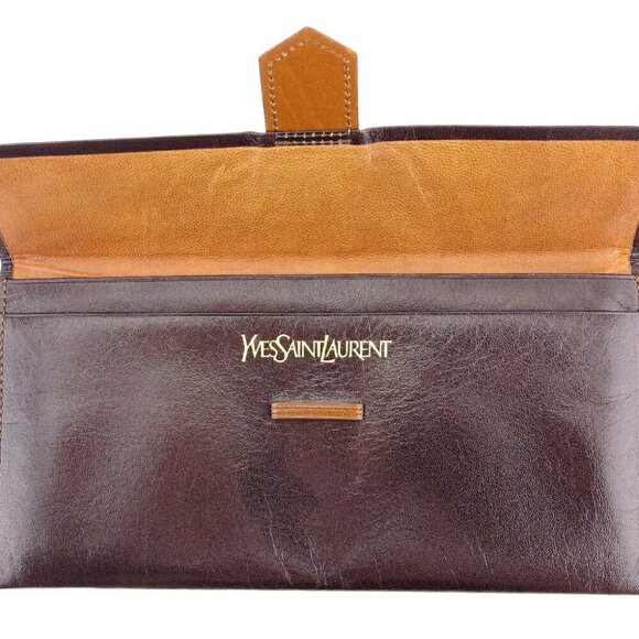 Saint Laurent Long Bird Place Pattern Line With Beige Leather Used - Picture 4 of 8